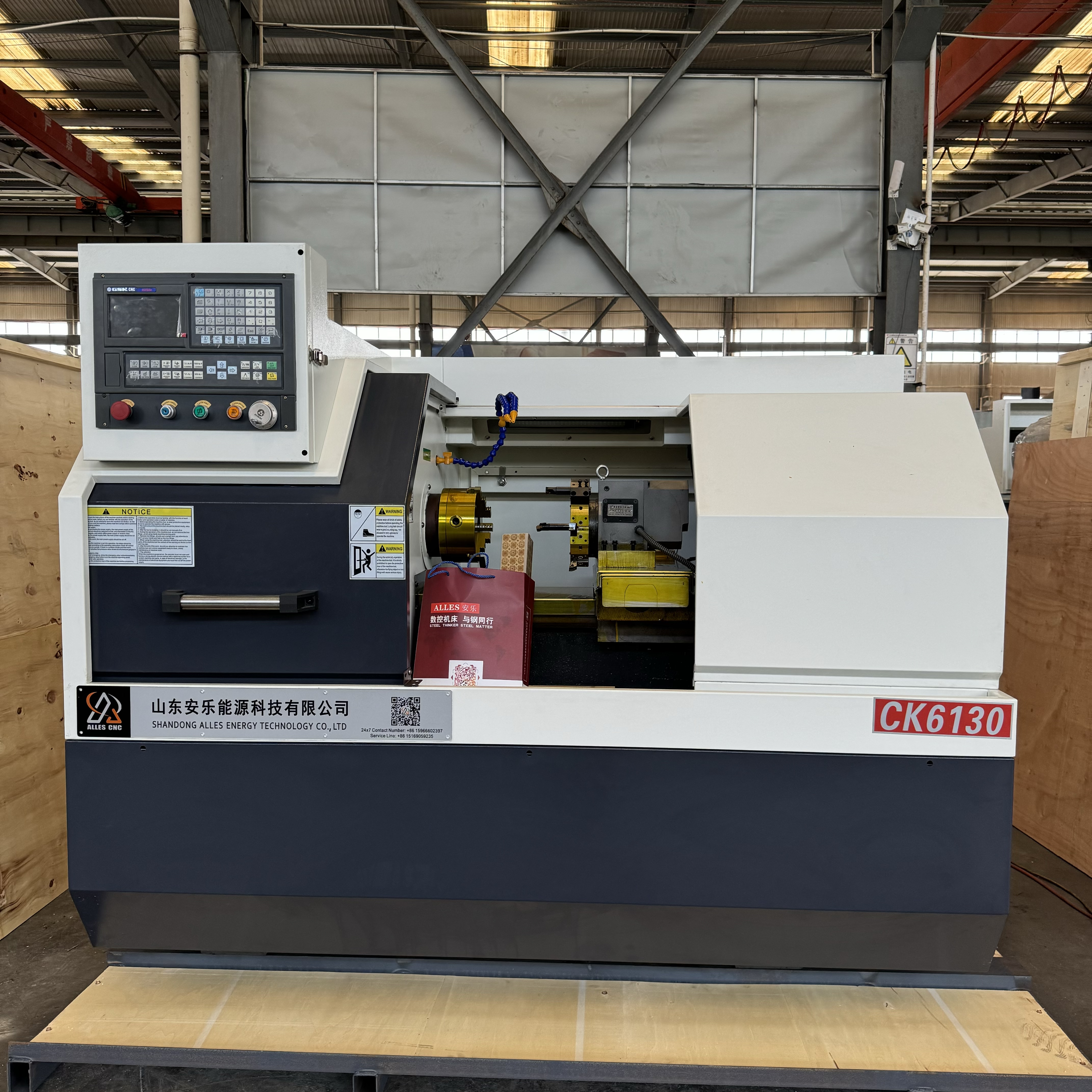ALLES CNC CNC Токарный станок ALCK6130 собирается отправить в Россию