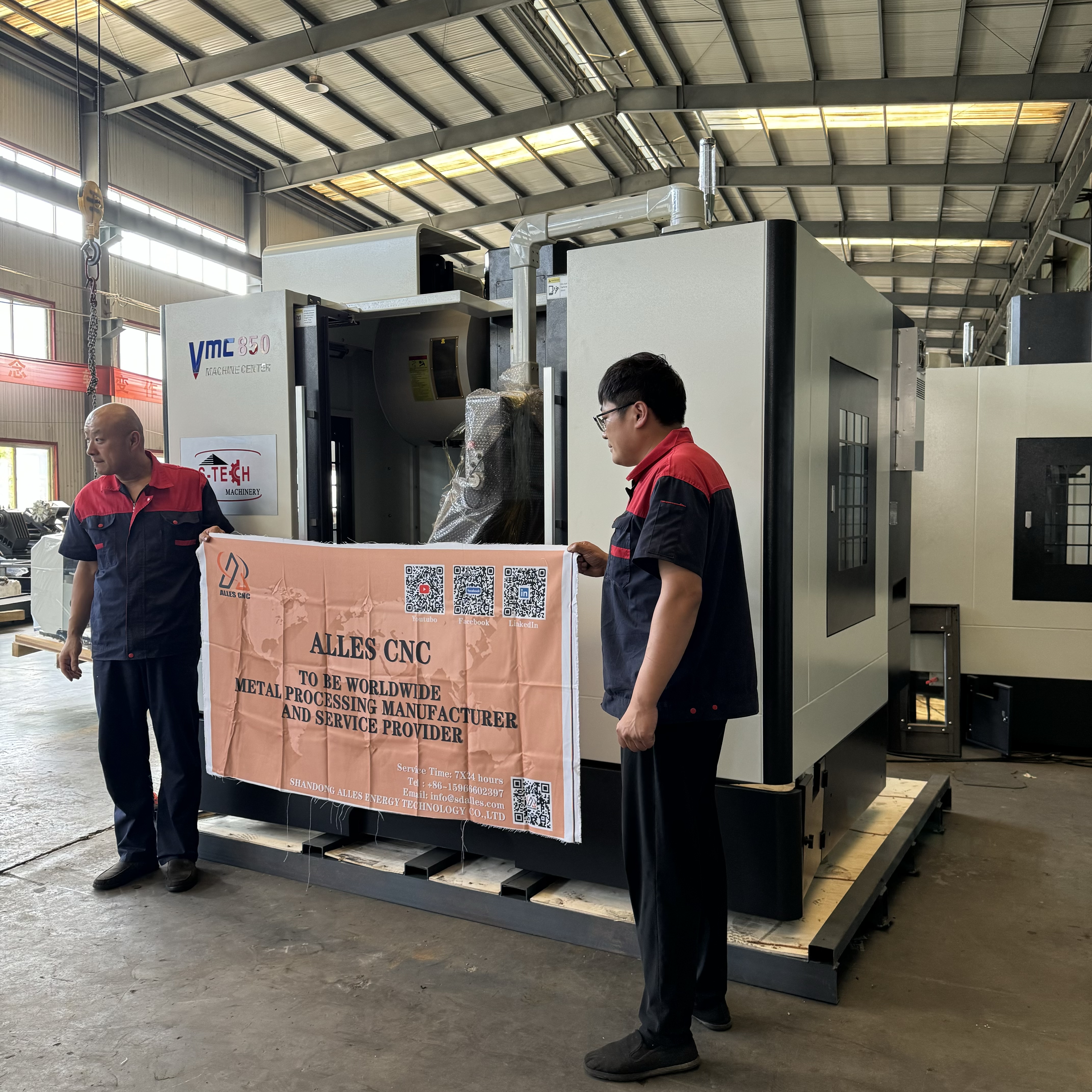 Вертикальный обрабатывающий центр VMC850 успешно упакован и отправлен в Мексику для повышения эффективности производства